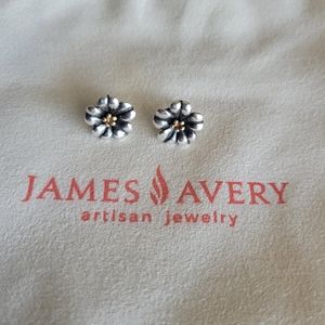 Retired James Avery April flower earrings